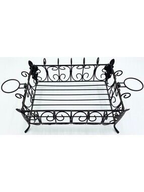 Decorative Wrought Iron Farmhouse Style Countertop Basket